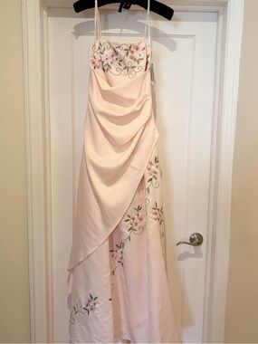 LAST ONE! NWT City Triangles Pink Prom Dress Y2K Fairycore Embroidered Gown 7/8